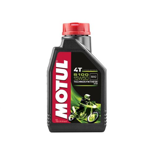 Huile moteur MOTUL 5100 4T 15W50 Semi-synthèse 1L