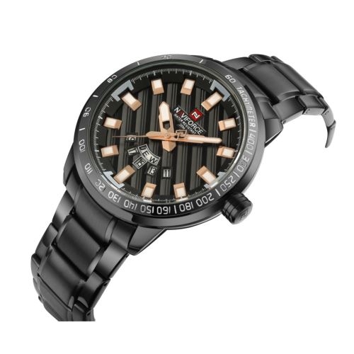 Montre Homme Quartz Acier inoxydable NF9090 Noir+Doré