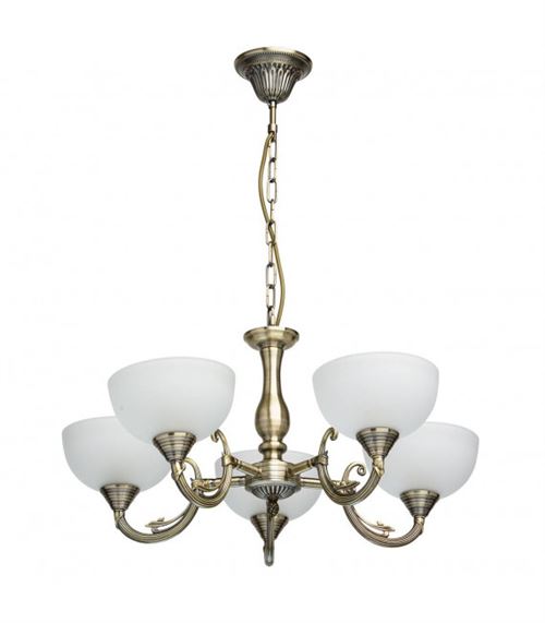 Chandelier laiton Classic 5 ampoules 77 Cm