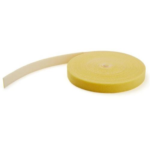 startech 25ft. hook and loop roll - yellow - resuable noir