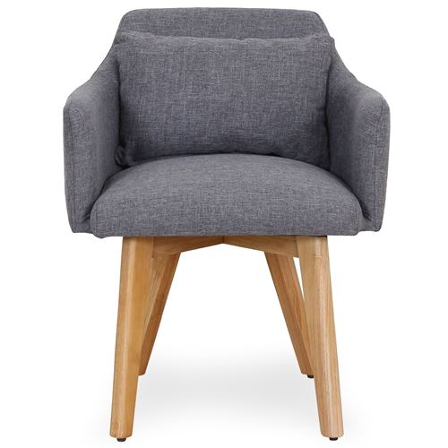 Chaise / Fauteuil scandinave Gybson Tissu Gris clair