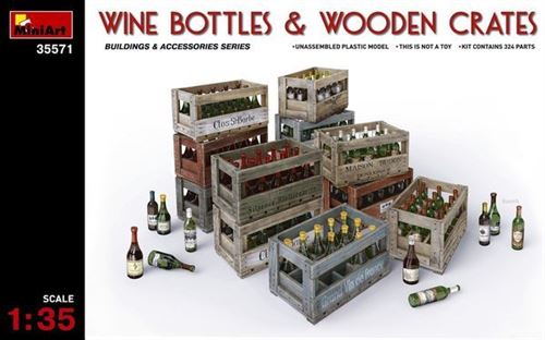 Wine Bottles & Wooden Crates - 1:35e - Miniart