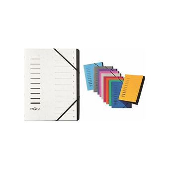 Trieur 6 Compartiments Pagna 24141-04 Trieur En Carton Souple 12 Onglets Colorés Numérotés (Noir) (Import Allemagne Exacompta Trieur