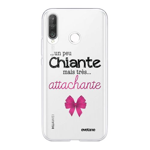 Coque pour Huawei P30 Lite souple transparente Un peu chiante tres attachante Motif Ecriture Tendance [Evetane®]