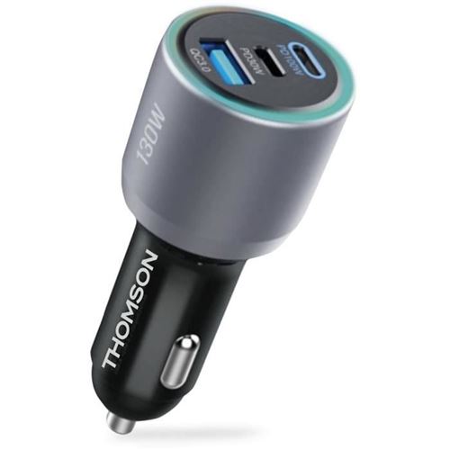Chargeur voiture - 130 W - Technologie GaN nouvelle génération totale - 2 USB-C - PD 100 W + pd 30 W