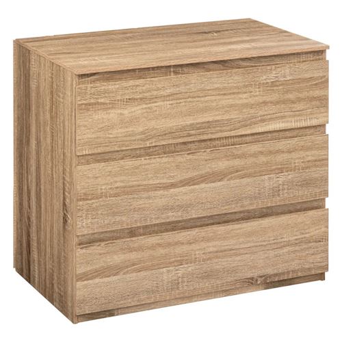 Non Communiqué Beige Commode 3 Tiroirs 78 Cm Dolo Naturel 5Five