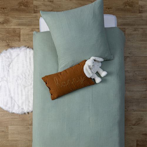 Atmosphera for Kids - Parure de Lit 2 Pièces "Lili" 140x200cm Vert