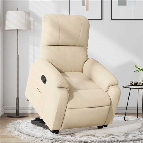 Non Communiqué Beige Vidaxl Fauteuil De Relaxation Inclinable Tissu Microfibre Crème