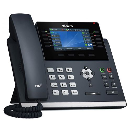 Yealink SIP-T46U - Téléphone VoIP avec ID d appelant - (conférence) à trois capacité d appel - SIP, SIP v2 - 16 lignes