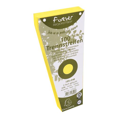 EXACOMPTA Fiches intercalaires trapézoïdales, carton, jaune