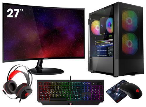 VIST PC Gaming Ryzen 5 5600G - RAM 32Go - RX VEGA7 - SSD 1To M.2 - LCD 27 - Windows 11 Pro