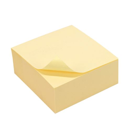 Notes adhésives repositionnables bloc 320 feuilles jaunes 75 x 75 mm