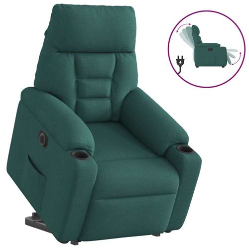 Non Communiqué Vert Fauteuil Inclinable Électrique Foncé Tissu