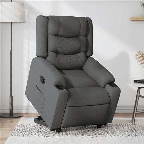 Non Communiqué Gris Vidaxl Fauteuil De Relaxation Inclinable Tissu Foncé