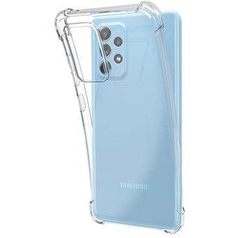 Compatible avec Samsung Galaxy A33 5g Mise à niveau de l'étui Pare-chocs  transparent du corps complet avec couvercle de protecteur d'écran - Bleu  foncé