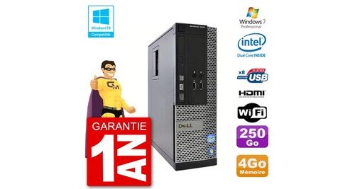 Pc dell 3010 sff intel g640 ram 4go disque dur 250go graveur dvd wifi w7
