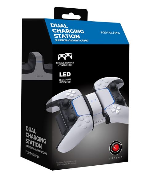 PYRAMID INTERNATIONAL Raptor Gaming Cs200 Dual Charging Station, Ps5