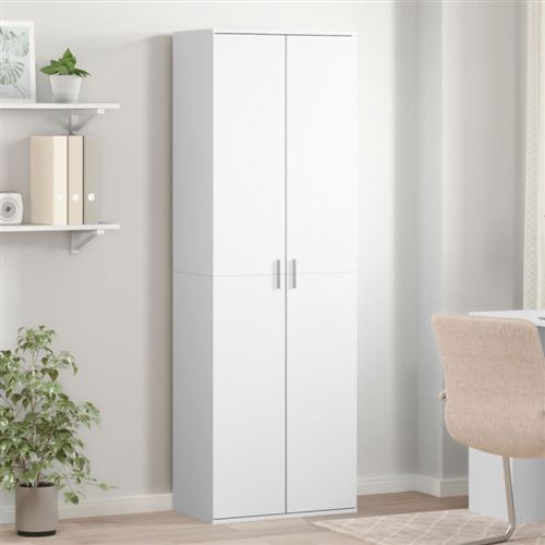 Buffet haut blanc 60x35x180 cm bois d'ingénierie