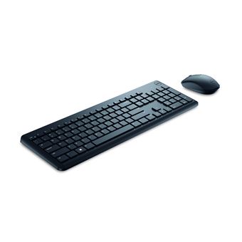 Dell Keyboard and Mouse KM3322W - Ensemble clavier et souris - sans fil - 2.4 GHz - AZERTY - Français - noir - avec 3 years NBD Advance Exchange - 1