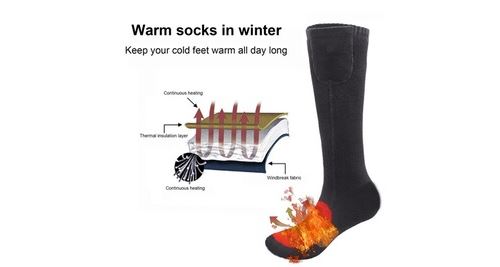 Chaussettes Chauffantes USB Pour Homme Et Femme - Lavables, Température ~50°C | Pour Ski, Camping, Moto, Cadeau Hiver
