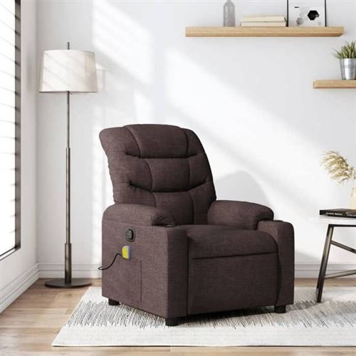 Non Communiqué Marron Vidaxl Fauteuil De Massage, Relaxation Tissu Foncé