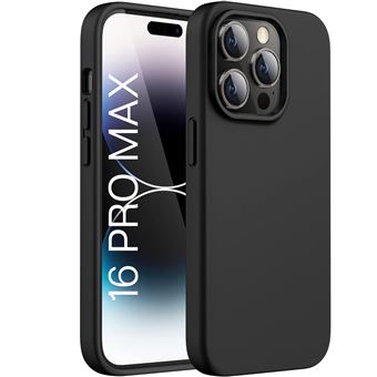 Coque Noir Pour IPhone 16 PRO MAX - Silicone Gel TPU Protection Souple Ultra Mince Phonillico® - Coque Et étui Téléphone Mobile - Achat & Prix