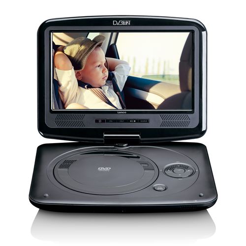 Lecteur DVD portable de 9 avec récepteur DVB T2 HD Lenco DVP-9463BK Noir