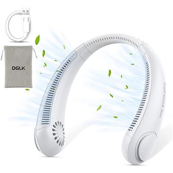 Ventilation Portable USB Rechargeable pour Cou Suspendu - Blanc