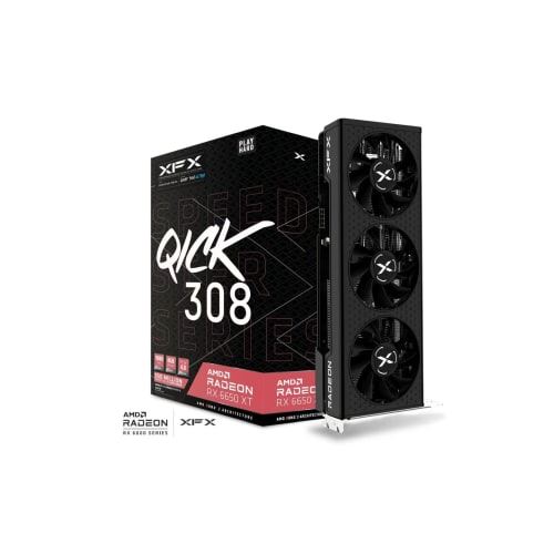 Carte Graphique XFX Speedster QICK308 Radeon RX 6650XT Ultra Gaming RX-665X8LUDY 8Go GDDR6 PCI-Express x16 Noir