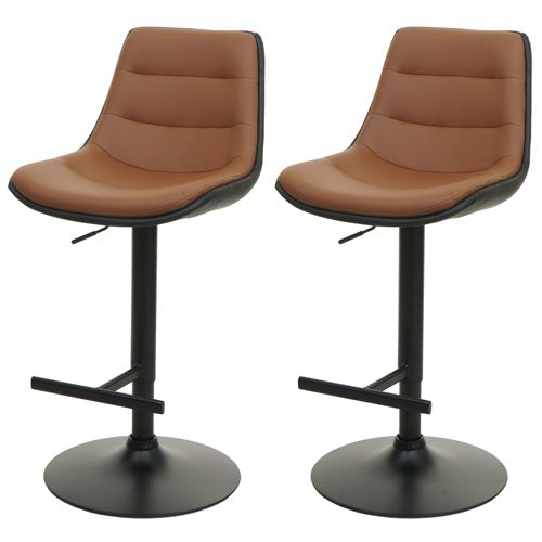 Mendler Tabouret De Bar Pivotant - Brun - Image 2