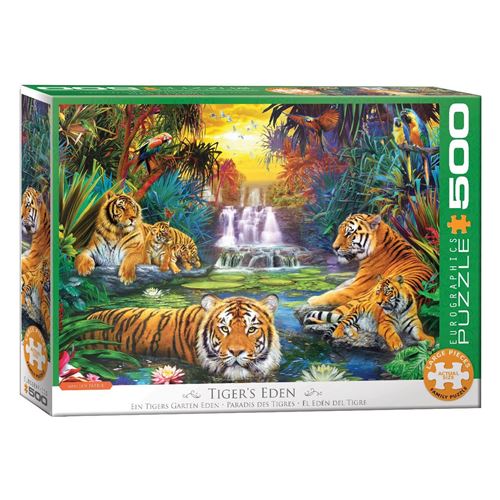 Puzzle 500 pièces XXL - Jan Patrik Krasny : L'Eden du Tigre