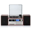 Platine Vinyle Vintage Radio Digital PLL, Lecteur CD-MP3 Cassette, Bluetooth USB, Roadstar, HIF-8892EBT, , Bois