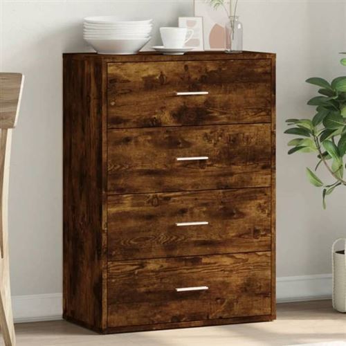 Vidaxl Buffet Chêne Fumé 60X31x84 Cm - Image 3