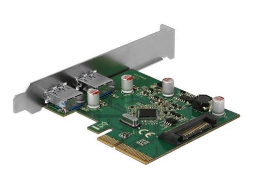 Non Communiqué Delock - Adaptateur Usb - Pcie 3.0 X4 Profil Bas - Usb 3.1 Gen 2 X 2
