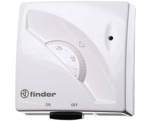 Finder 1T.01.1 Indoor thermostat white 16A +7+30 °C IP20 ON/OFF