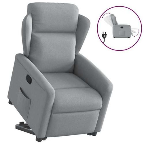 Non Communiqué Gris Vidaxl Fauteuil De Relaxation Inclinable Tissu Clair