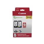 Canon PG-545 / CL-546 Value Pack - Pack de 2 - 8 ml - noir, couleur (cyan, magenta, jaune) - original - boîte de suspension - jeu de papier / cartouche d'encre - pour PIXMA iP2850, MG2450, MG2550, TR4550, TR4551
