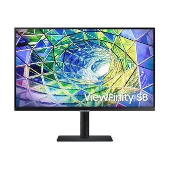 Samsung ViewFinity S8 S27A800UJP - S80UA Series - écran LED - 27" - 3840 x 2160 4K @ 60 Hz - IPS - 300 cd/m² - 1000:1 - HDR10 - 5 ms - HDMI, DisplayPort, USB-C - noir