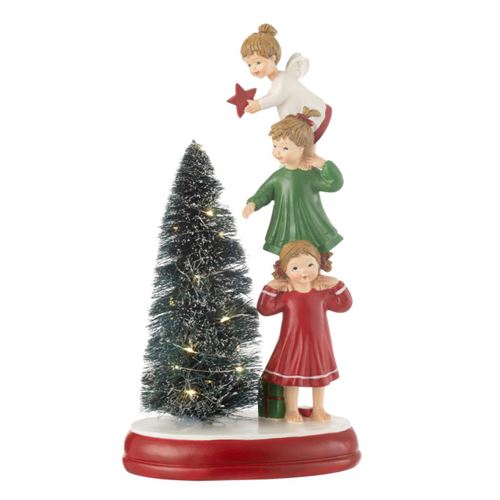 Non Communiqué Multicolore Déco De Noël À Led "Sapin & Anges" 30Cm