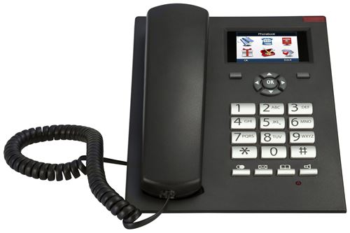 telephone fixe de bureau GSM avec écran pour les personnes âgées Fysic FM-2950 Noir