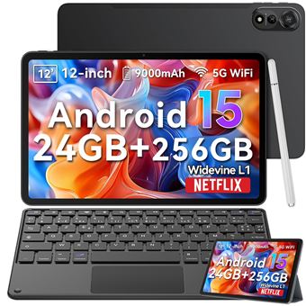 Blackview MEGA2 Tablette Tactile 11.97 Android 15 2.4G+5GHz Wifi, RAM 24 Go ROM 256 Go/SD 2 To 9000mAh Gris Avec Clavier K1 - 1