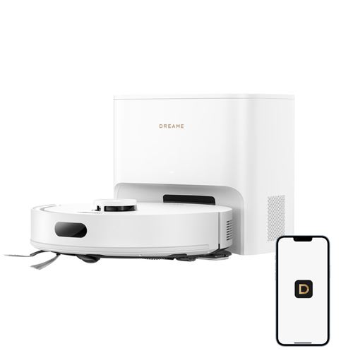  Aspirateur robot dreame D20 Air Plus avec une aspiration de 20 000 Pa,Station de vidange pour voiture.Autonomie de 120 jours,syst&egrave;me anti-emm&ecirc;lement,nettoyage des bords et des