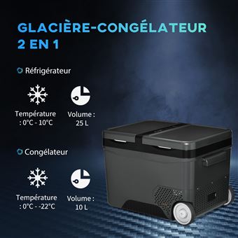 Outsunny Glacière-congélateur portable à compression 2