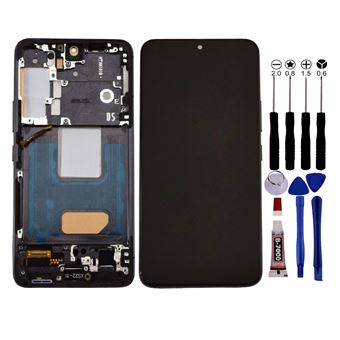 Ecran Pour Samsung galaxy S22 SM-S901B Châssis Noir SM-S901B LCD - 1