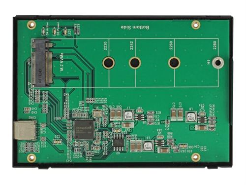Delock 2.5 External Enclosure for M.2 NVMe PCIe SSD - Storage enclosure - SATA - USB 3.1 (Gen 2) - zwart