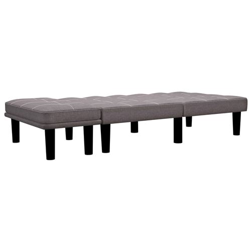 vidaXL Canapé à 2 places Taupe Tissu