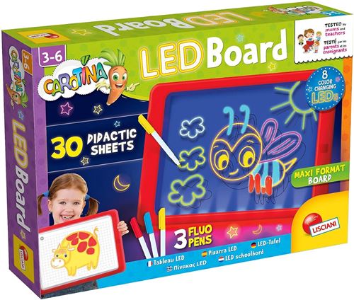 Non Communiqué Multicolore Carotina Ardoise Lumineuse Led - Lisciani Giochi