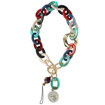 Pendentif Cœur Arc-en-ciel LGBTQ+ Pour Téléphone Portable - 25 Mm, Plastique, Fait Main En Allemagne