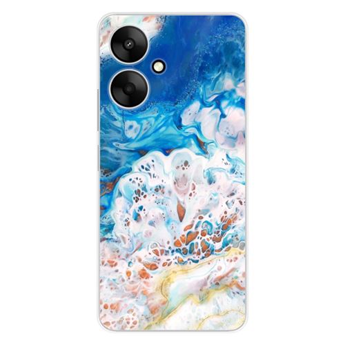 Coque en silicone imprimée compatible Xiaomi Redmi 13C 5G Marbre océan