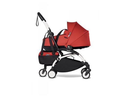 Babyzen - Poussette YOYO2 nacelle et YOYO bag cadre blanc rouge